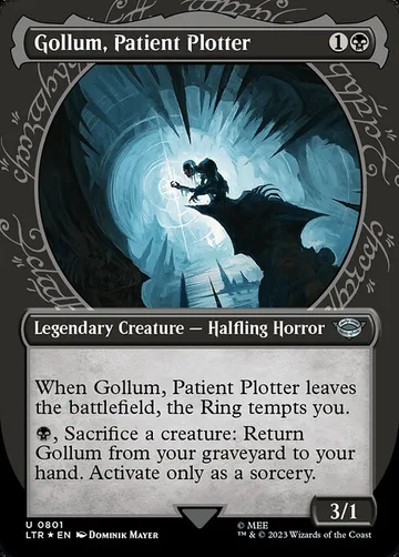 Gollum, Patient Plotter 801, carta de Magic: The Gathering de The Lord of the Rings: Tales of Middle-earth