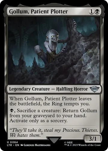 Gollum, Patient Plotter 84, carta de Magic: The Gathering de The Lord of the Rings: Tales of Middle-earth