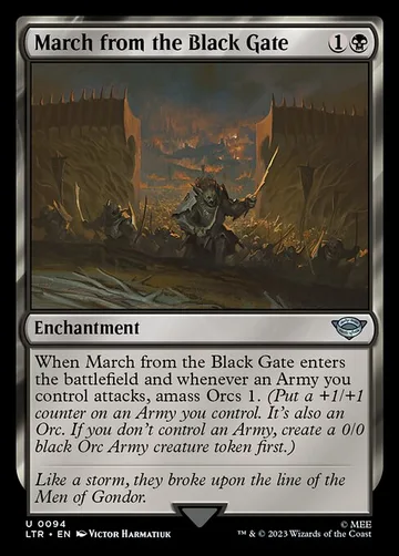 March from the Black Gate 94, carta de Magic: The Gathering de The Lord of the Rings: Tales of Middle-earth