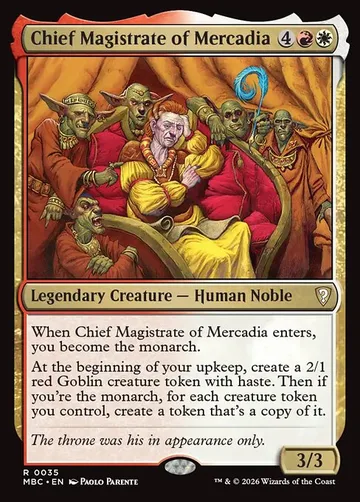Chief Magistrate of Mercadia 35