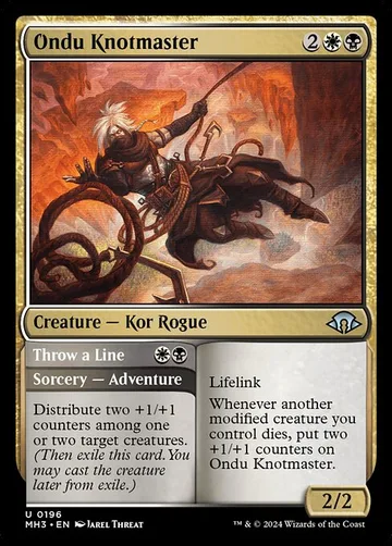 Ondu Knotmaster // Throw a Line 196, carta de Magic: The Gathering de Modern Horizons 3