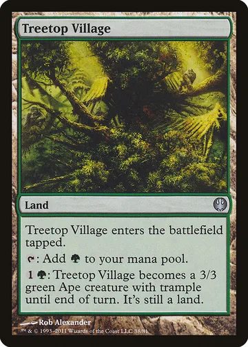 Treetop Village 38, carta de Magic: The Gathering de Duel Decks: Knights vs. Dragons