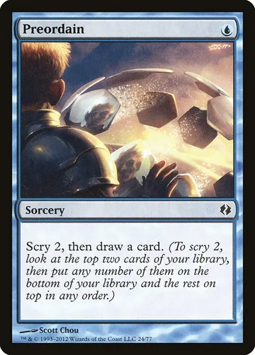 Preordain 24, carta de Magic: The Gathering de Duel Decks: Venser vs. Koth