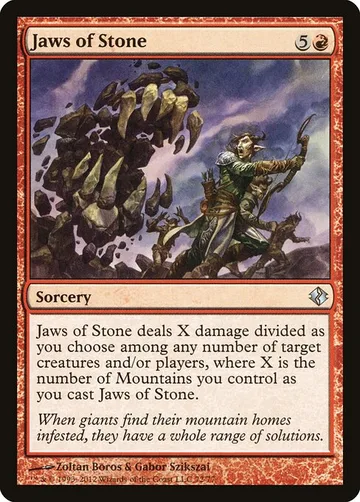 Jaws of Stone 72, carta de Magic: The Gathering de Duel Decks: Venser vs. Koth