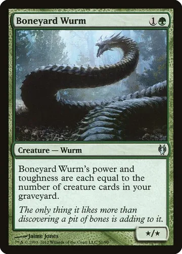 Boneyard Wurm 51, carta de Magic: The Gathering de Duel Decks: Izzet vs. Golgari