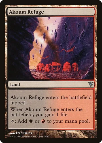 Akoum Refuge 73, carta de Magic: The Gathering de Duel Decks: Sorin vs. Tibalt