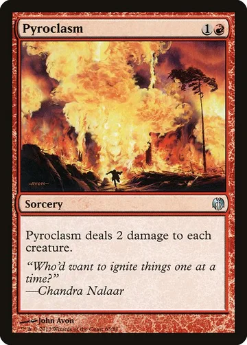 Pyroclasm 63, carta de Magic: The Gathering de Duel Decks: Heroes vs. Monsters