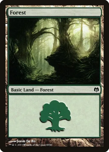 Forest 80, carta de Magic: The Gathering de Duel Decks: Heroes vs. Monsters