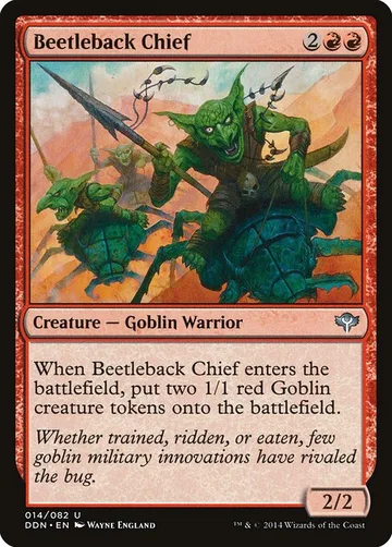 Beetleback Chief 14, carta de Magic: The Gathering de Duel Decks: Speed vs. Cunning