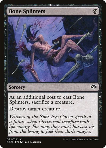 Bone Splinters 22, carta de Magic: The Gathering de Duel Decks: Speed vs. Cunning