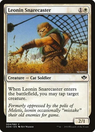 Leonin Snarecaster 4, carta de Magic: The Gathering de Duel Decks: Speed vs. Cunning