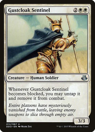 Gustcloak Sentinel 12, carta de Magic: The Gathering de Duel Decks: Elspeth vs. Kiora