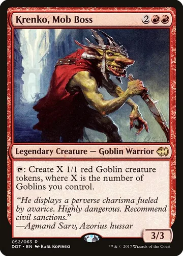 Krenko, Mob Boss 52, carta de Magic: The Gathering de Duel Decks: Merfolk vs. Goblins