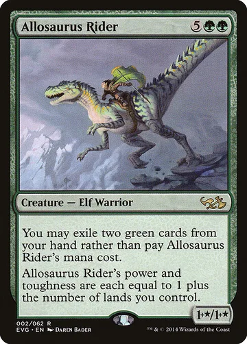 Allosaurus Rider 2, carta de Magic: The Gathering de Duel Decks Anthology: Elves vs. Goblins