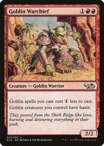 Goblin Warchief 42, carta de Magic: The Gathering de Duel Decks Anthology: Elves vs. Goblins