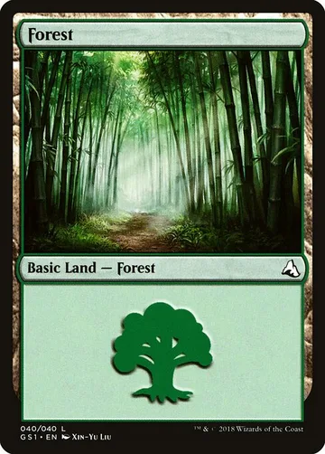 Forest 40, carta de Magic: The Gathering de Global Series Jiang Yanggu & Mu Yanling
