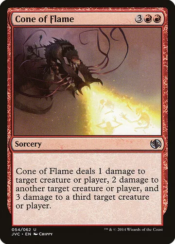 Cone of Flame 54, carta de Magic: The Gathering de Duel Decks Anthology: Jace vs. Chandra