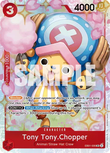 Tony Tony.Chopper EB01-006, carta de One Piece de Memorial Collection