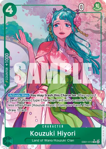 Kouzuki Hiyori EB01-013 · P1, carta de One Piece de Memorial Collection