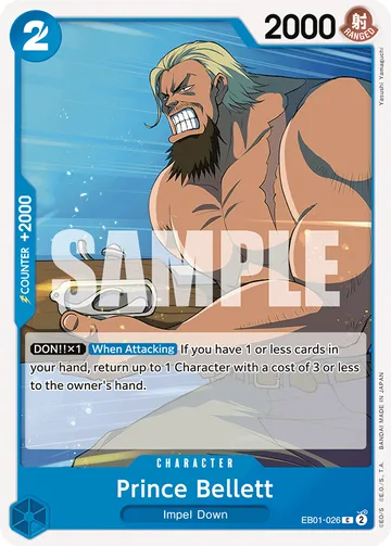 Prince Bellett EB01-026, carta de One Piece de Memorial Collection
