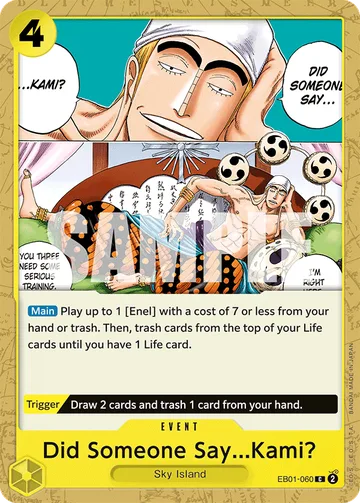 Did Someone Say...Kami? EB01-060, carta de One Piece de Memorial Collection