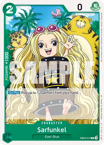 Sarfunkel EB02-014, carta de One Piece de Anime 25th Collection