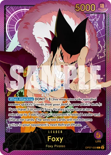 Foxy OP07-059 · P2, carta de One Piece de Anime 25th Collection