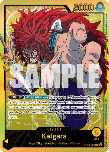 Kalgara OP08-098 · P2, carta de One Piece de Anime 25th Collection
