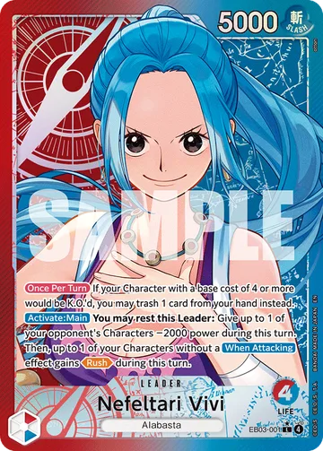 Nefeltari Vivi EB03-001 · P1, carta de One Piece de One Piece Heroines Edition