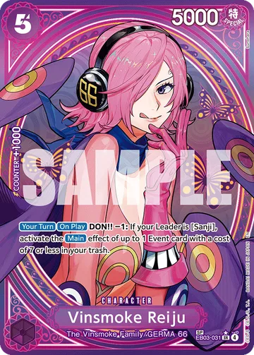Vinsmoke Reiju EB03-031 · P2, carta de One Piece de One Piece Heroines Edition
