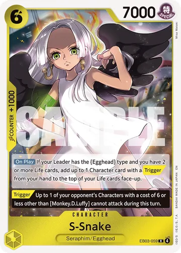 S-Snake EB03-059, carta de One Piece de One Piece Heroines Edition