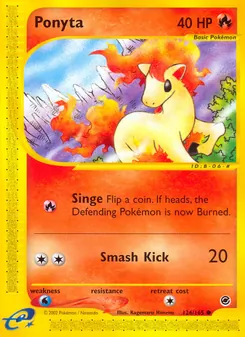 Ponyta 126/165, carta de Pokémon de Expedition Base Set