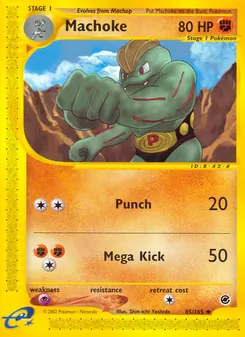 Machoke 85/165, carta de Pokémon de Expedition Base Set