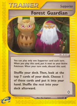 Forest Guardian 123/147, carta de Pokémon de Aquapolis