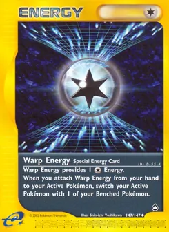Warp Energy 147/147, carta de Pokémon de Aquapolis