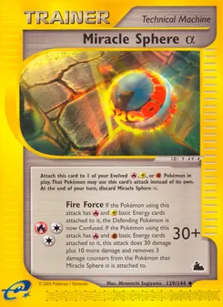 Miracle Sphere α 129/144, carta de Pokémon de Skyridge