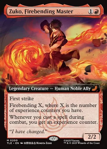Zuko, Firebending Master 200, carta de Magic: The Gathering de Avatar: The Last Airbender Eternal
