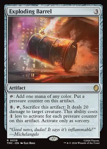 Exploding Barrel 39, carta de Magic: The Gathering de Teenage Mutant Ninja Turtles Eternal