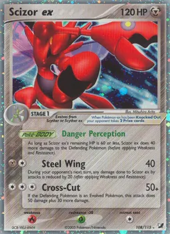 Scizor ex 108/115, carta de Pokémon de EX Fuerzas Ocultas