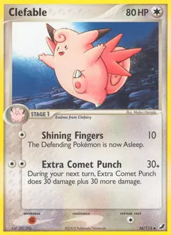 Clefable 36/115, carta de Pokémon de EX Fuerzas Ocultas