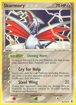 Skarmory 55/113, carta de Pokémon de Delta Species