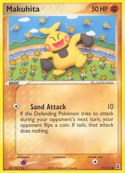 Makuhita 75/113, carta de Pokémon de Delta Species
