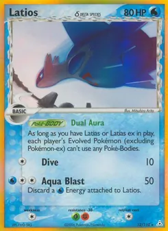 Latios δ 12/110, carta de Pokémon de Holon Phantoms