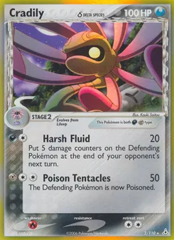 Cradily δ 2/110, carta de Pokémon de Holon Phantoms
