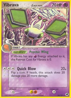 Vibrava δ 24/101, carta de Pokémon de Dragon Frontiers