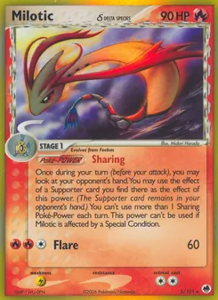 Milotic δ 5/101, carta de Pokémon de Dragon Frontiers