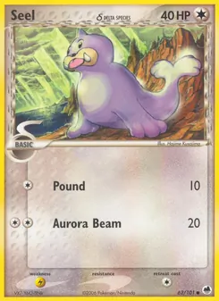 Seel δ 62/101, carta de Pokémon de Dragon Frontiers