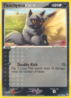 Poochyena 58/108, carta de Pokémon de Power Keepers