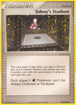 Sidney's Stadium 82/108, carta de Pokémon de Power Keepers