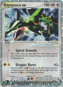 Rayquaza ex 97/97, carta de Pokémon de Dragon
